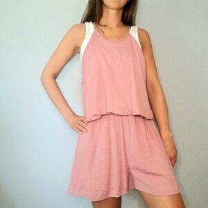 💘Peppermint Salmon Red/Pink Romper Size Large